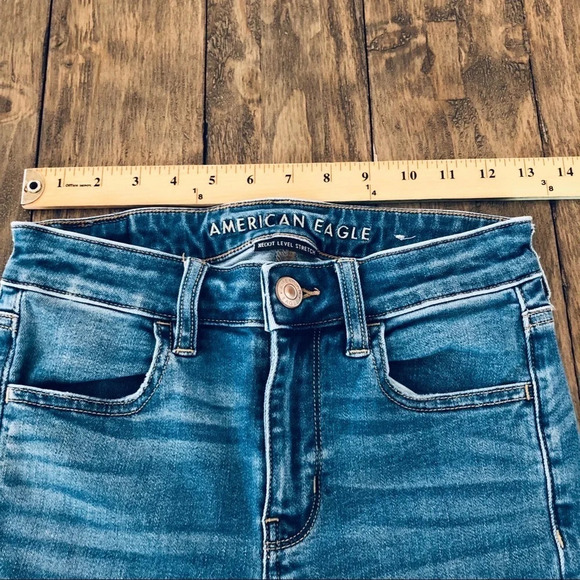 AE Next Level Hi Rise Jeggings Jean Medium Wash 2S - Picture 8 of 8